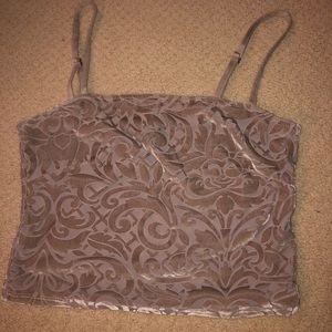 SOLD Forever 21 velvet crop top